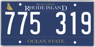 RI license plate 775319