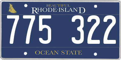 RI license plate 775322
