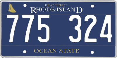 RI license plate 775324