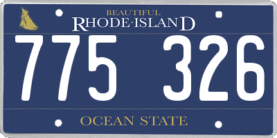 RI license plate 775326