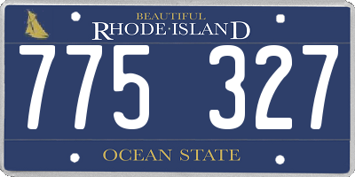 RI license plate 775327