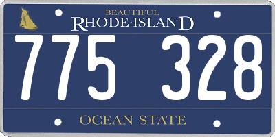 RI license plate 775328