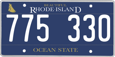 RI license plate 775330