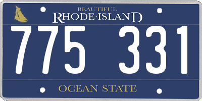 RI license plate 775331