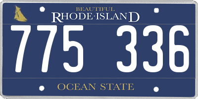 RI license plate 775336