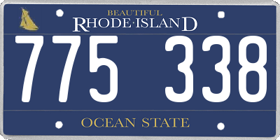 RI license plate 775338