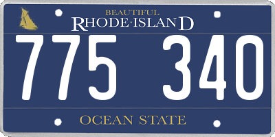RI license plate 775340