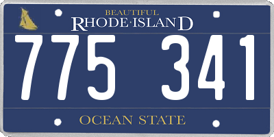 RI license plate 775341
