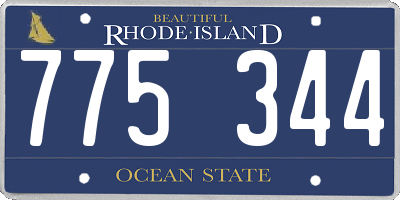 RI license plate 775344