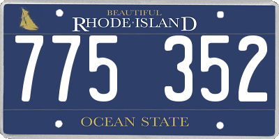 RI license plate 775352
