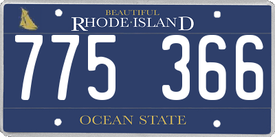 RI license plate 775366