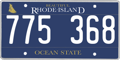 RI license plate 775368