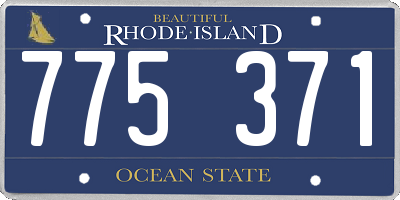 RI license plate 775371