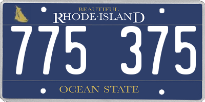 RI license plate 775375