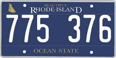 RI license plate 775376