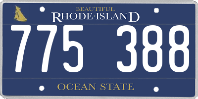 RI license plate 775388