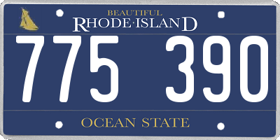 RI license plate 775390