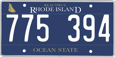 RI license plate 775394