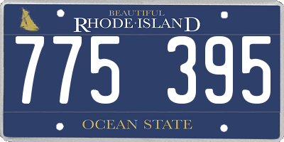 RI license plate 775395