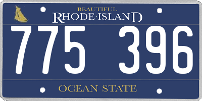 RI license plate 775396