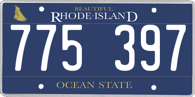 RI license plate 775397