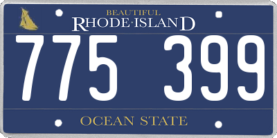 RI license plate 775399