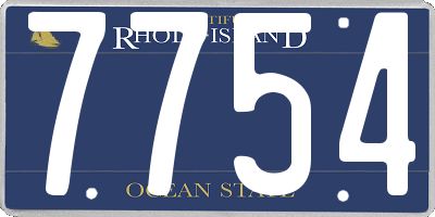 RI license plate 7754