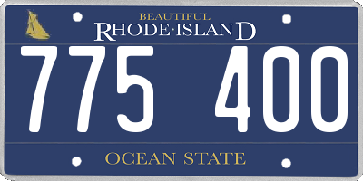 RI license plate 775400