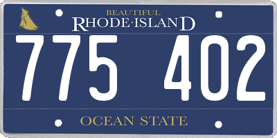 RI license plate 775402