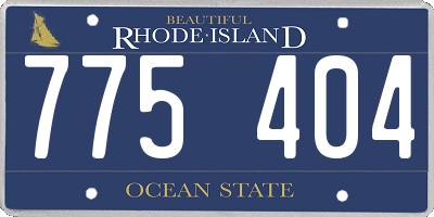 RI license plate 775404