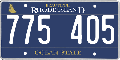 RI license plate 775405