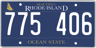 RI license plate 775406