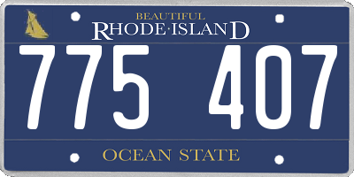 RI license plate 775407