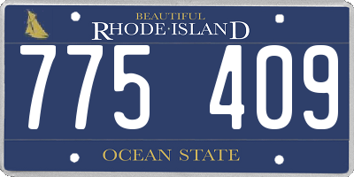 RI license plate 775409