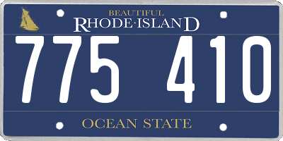 RI license plate 775410