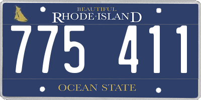 RI license plate 775411