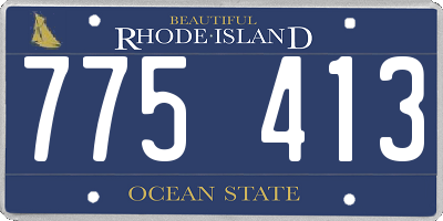 RI license plate 775413