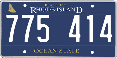 RI license plate 775414