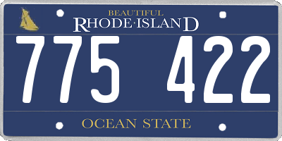 RI license plate 775422