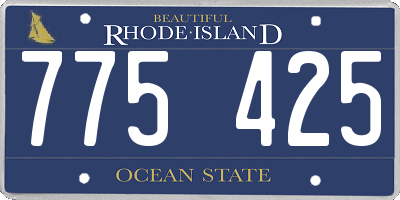 RI license plate 775425