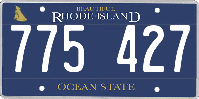 RI license plate 775427
