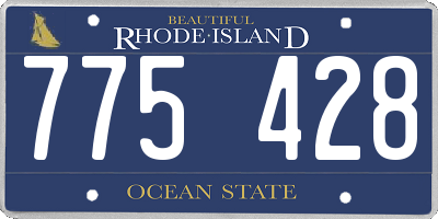 RI license plate 775428