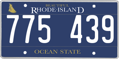 RI license plate 775439