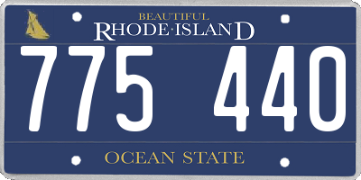 RI license plate 775440