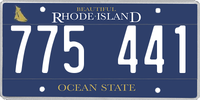 RI license plate 775441