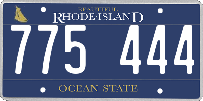 RI license plate 775444