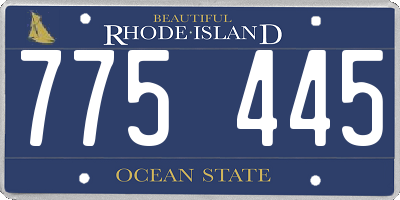 RI license plate 775445