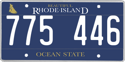 RI license plate 775446
