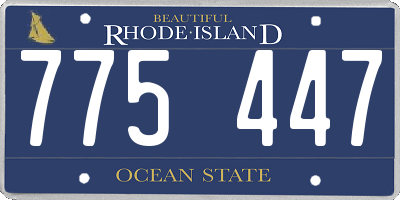 RI license plate 775447