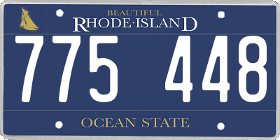 RI license plate 775448